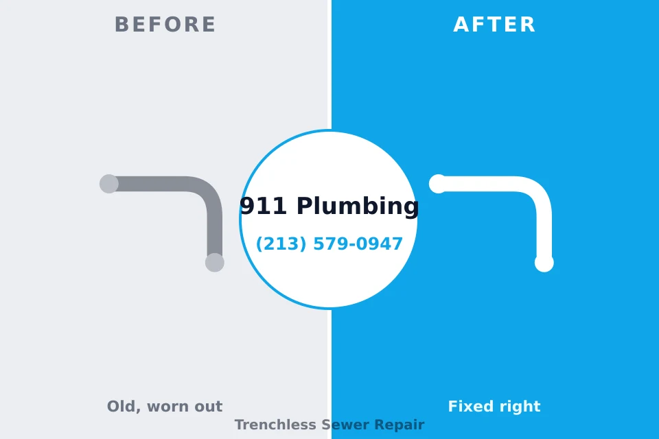 Before and after: plumbing repair Rock Creek, MN
